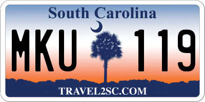 SC license plate MKU119