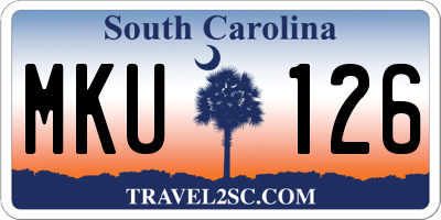 SC license plate MKU126