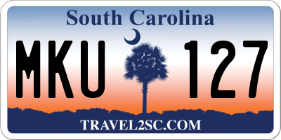 SC license plate MKU127