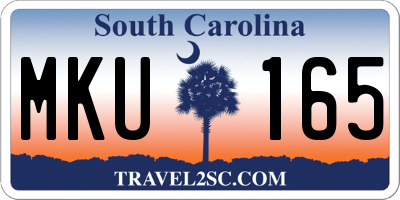 SC license plate MKU165