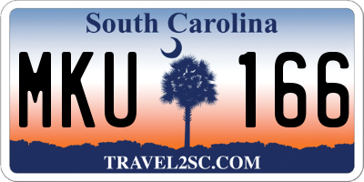 SC license plate MKU166