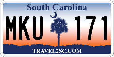 SC license plate MKU171