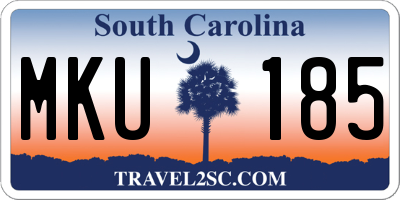 SC license plate MKU185