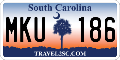 SC license plate MKU186