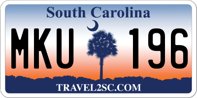 SC license plate MKU196