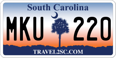 SC license plate MKU220