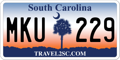 SC license plate MKU229