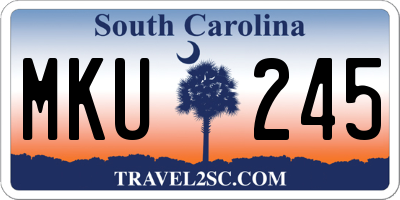 SC license plate MKU245