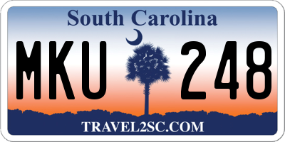 SC license plate MKU248