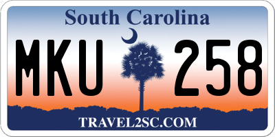 SC license plate MKU258