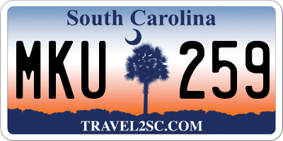 SC license plate MKU259