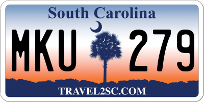 SC license plate MKU279