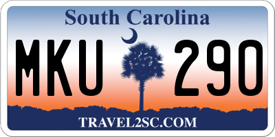 SC license plate MKU290