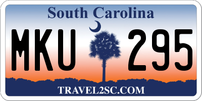 SC license plate MKU295