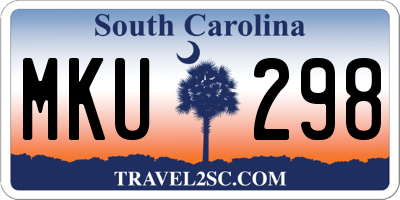SC license plate MKU298