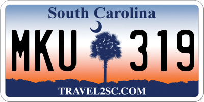 SC license plate MKU319