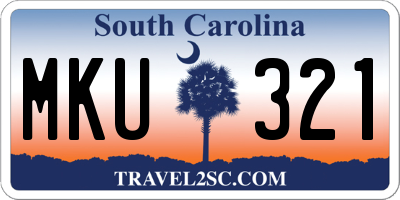 SC license plate MKU321