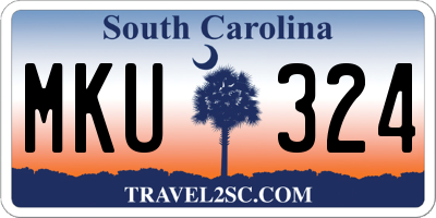 SC license plate MKU324
