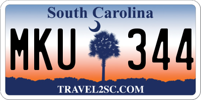 SC license plate MKU344
