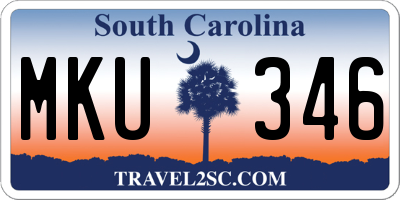 SC license plate MKU346