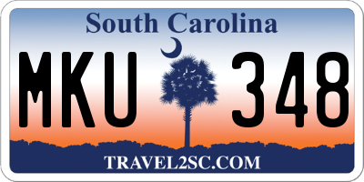 SC license plate MKU348