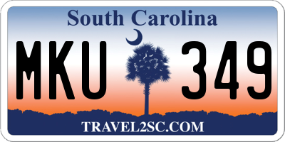 SC license plate MKU349