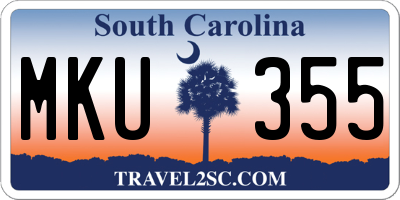 SC license plate MKU355