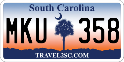 SC license plate MKU358