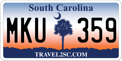 SC license plate MKU359