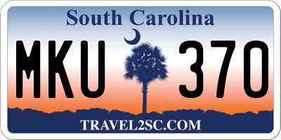 SC license plate MKU370