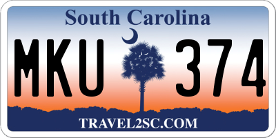 SC license plate MKU374