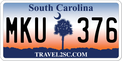 SC license plate MKU376