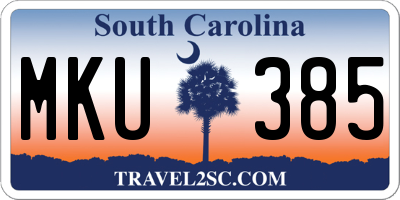 SC license plate MKU385