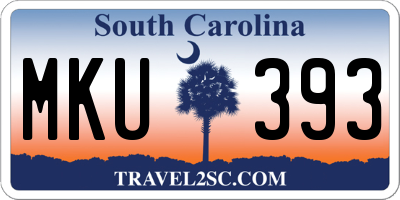 SC license plate MKU393