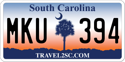 SC license plate MKU394