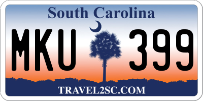 SC license plate MKU399
