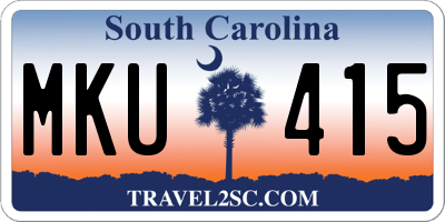 SC license plate MKU415