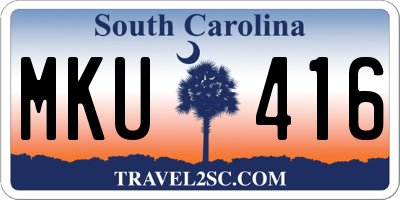 SC license plate MKU416