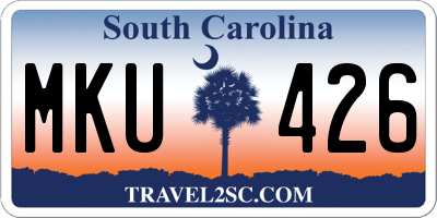 SC license plate MKU426