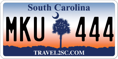 SC license plate MKU444