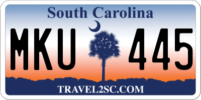 SC license plate MKU445