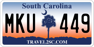 SC license plate MKU449