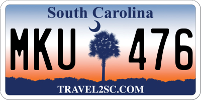 SC license plate MKU476