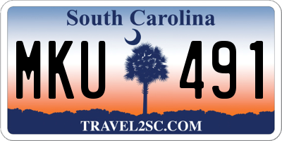 SC license plate MKU491