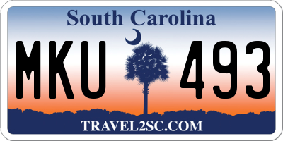 SC license plate MKU493