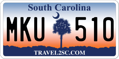 SC license plate MKU510