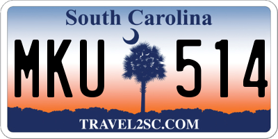 SC license plate MKU514