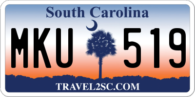 SC license plate MKU519