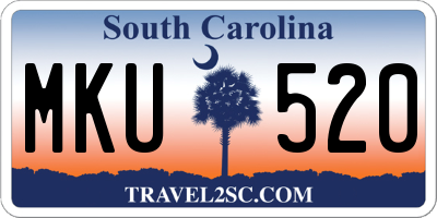SC license plate MKU520