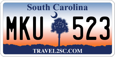 SC license plate MKU523